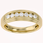 Mens Wedding Band Ring Lab Grown Diamond