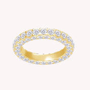 Full Eternity White Cubic Zirconia Wedding Band Ring