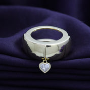 Heart Lab Created Moissanite Luxury Oura Jacket Ring
