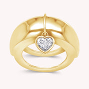 Heart Lab Created Moissanite Luxury Oura Jacket Ring