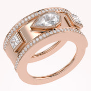 1.65 Carat Pear Shape Lab Grown Diamond Oura Ring Jacket