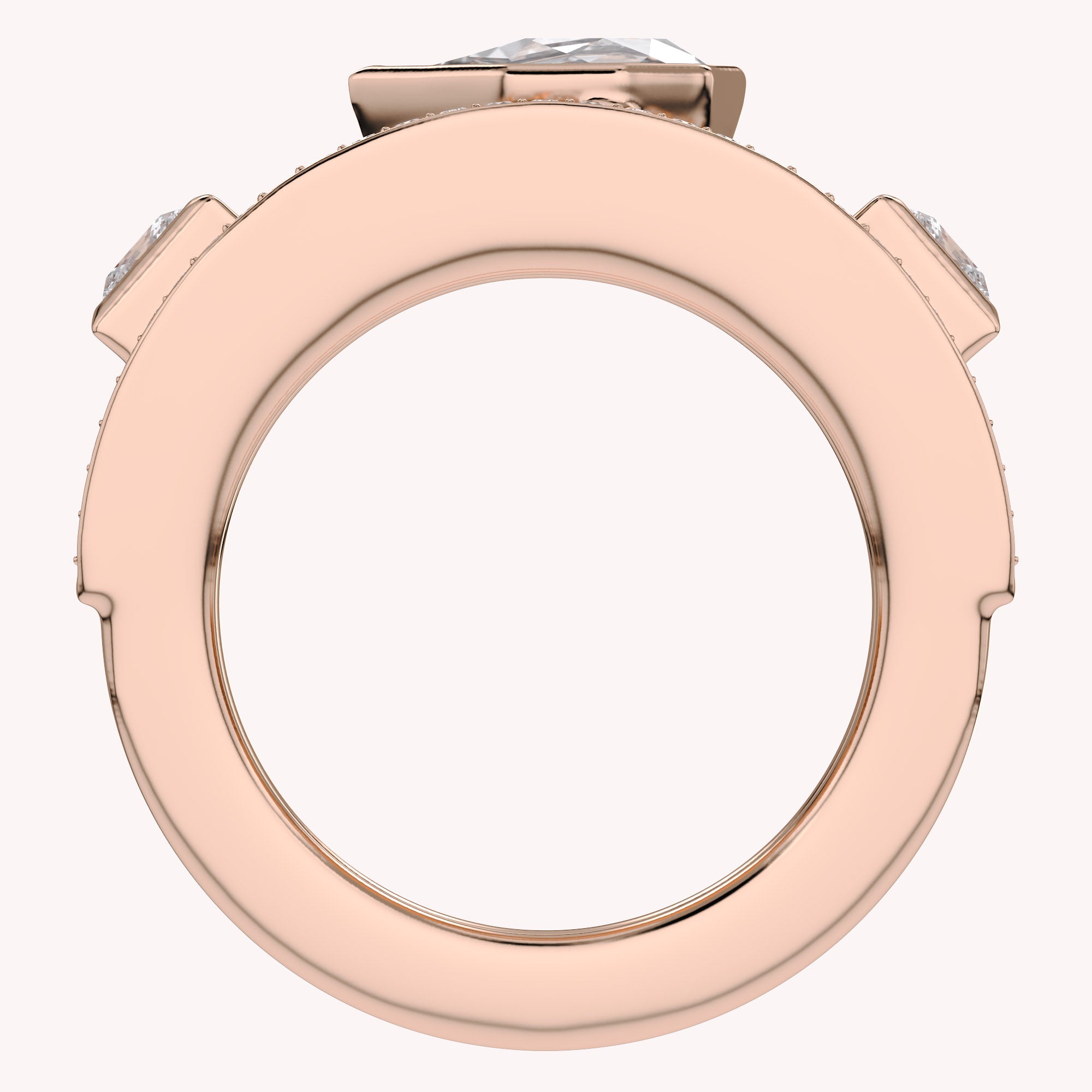 1.65 Carat Pear Shape Lab Grown Diamond Oura Ring Jacket