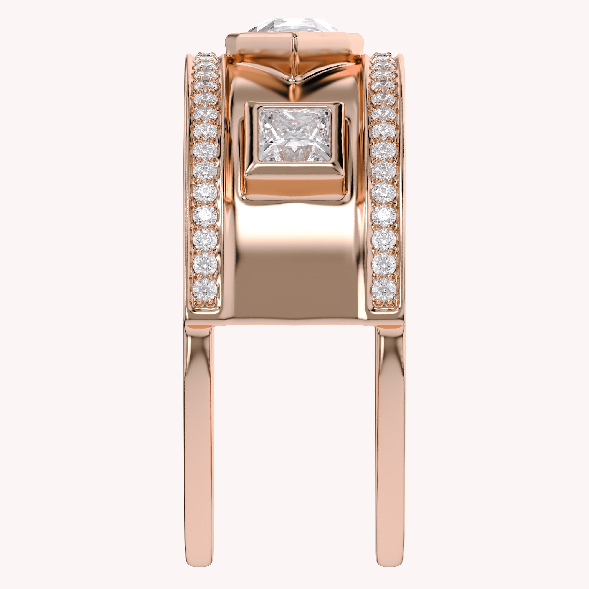 1.65 Carat Pear Shape Lab Grown Diamond Oura Ring Jacket