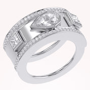 1.65 Carat Pear Shape Lab Grown Diamond Oura Ring Jacket