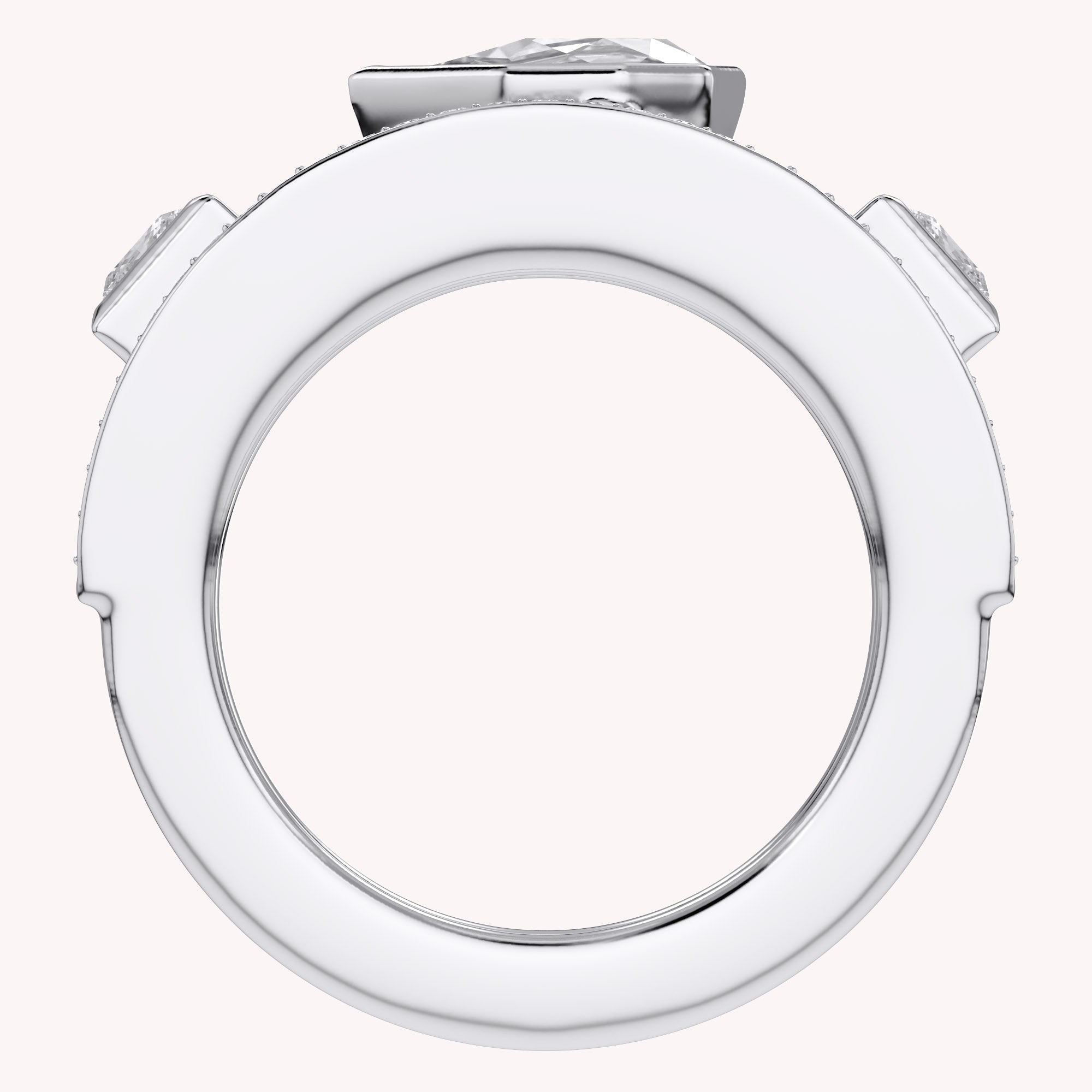 1.65 Carat Pear Shape Lab Grown Diamond Oura Ring Jacket