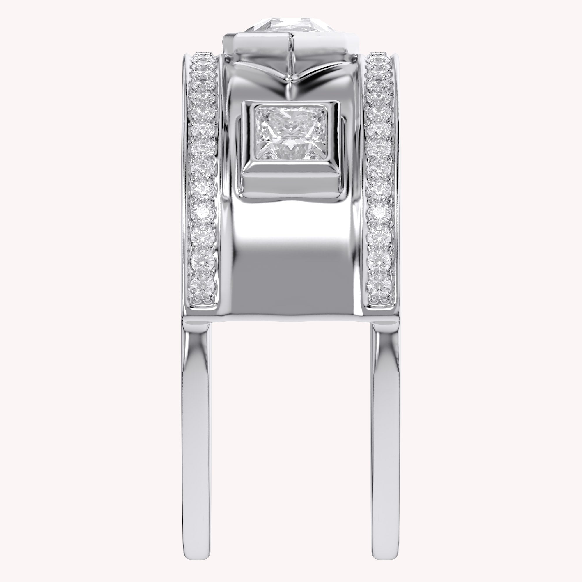 1.65 Carat Pear Shape Lab Grown Diamond Oura Ring Jacket