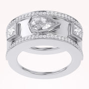 1.65 Carat Pear Shape Lab Grown Diamond Oura Ring Jacket