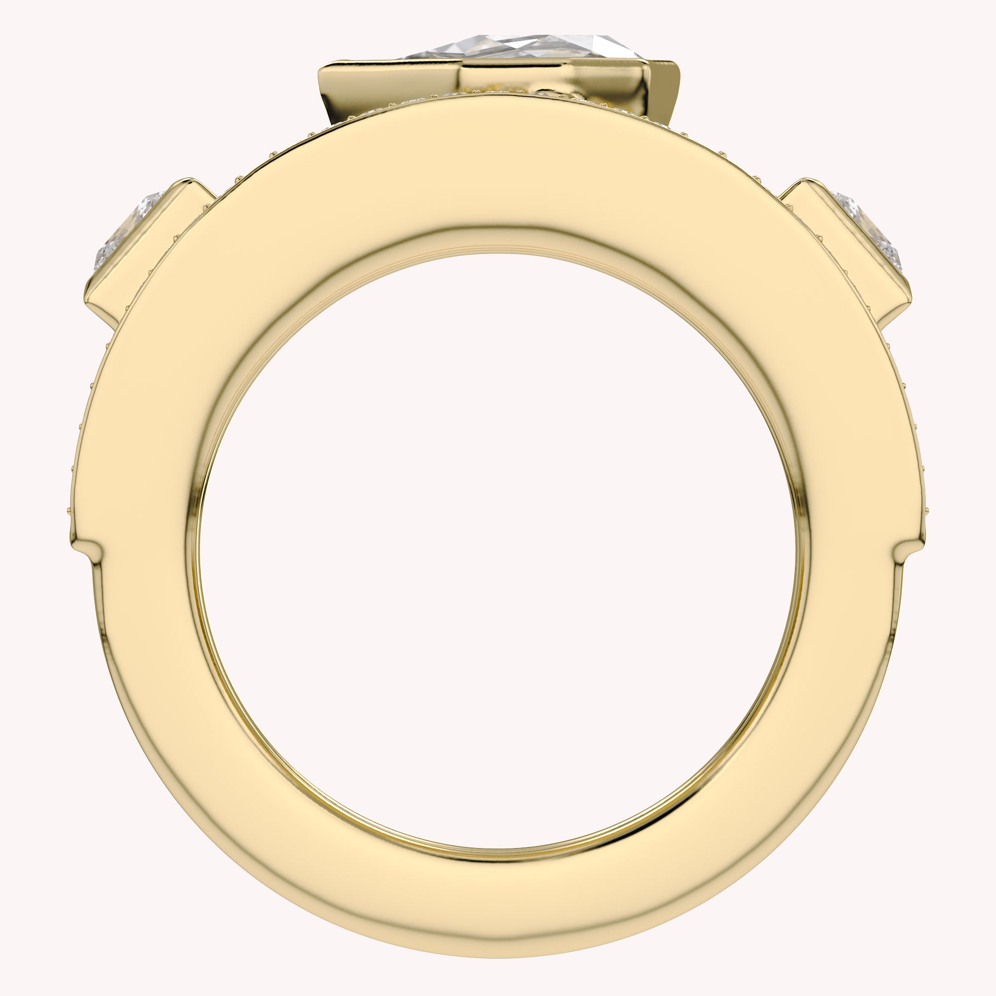 1.65 Carat Pear Shape Lab Grown Diamond Oura Ring Jacket