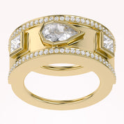 1.65 Carat Pear Shape Lab Grown Diamond Oura Ring Jacket