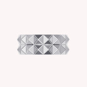 2-Row Wedding Band Pyramid Ring For Women Width 10.30MM