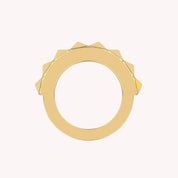 2-Row Wedding Band Pyramid Ring For Women Width 10.30MM