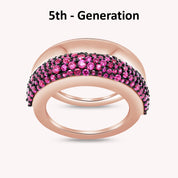 Simulated Ruby Luxury Oura Jacket Ring 5th - Generation