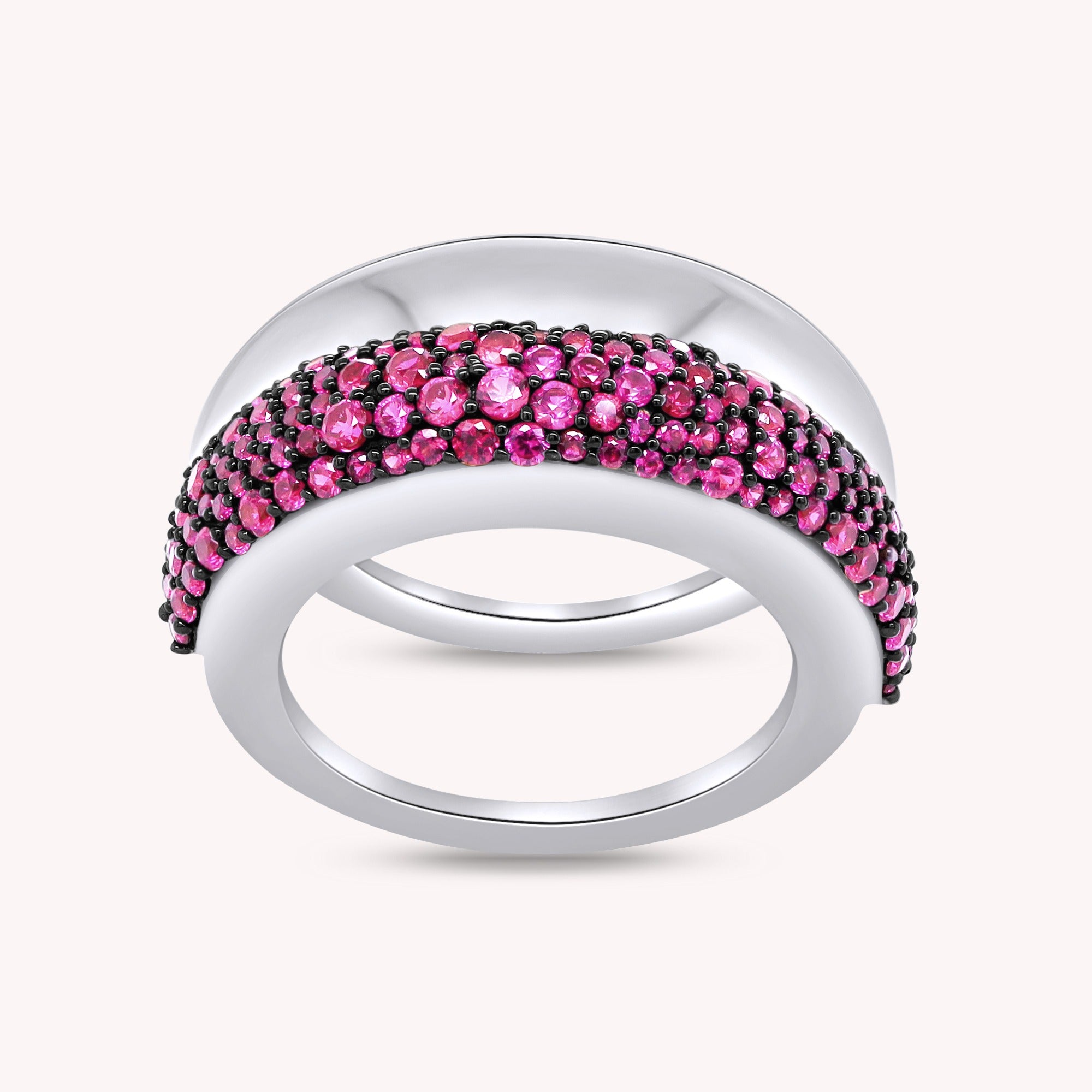 Simulated Ruby Luxury Oura Jacket Ring 5th - Generation