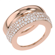 Moissanite studded Luxury statement Oura Ring Jacket