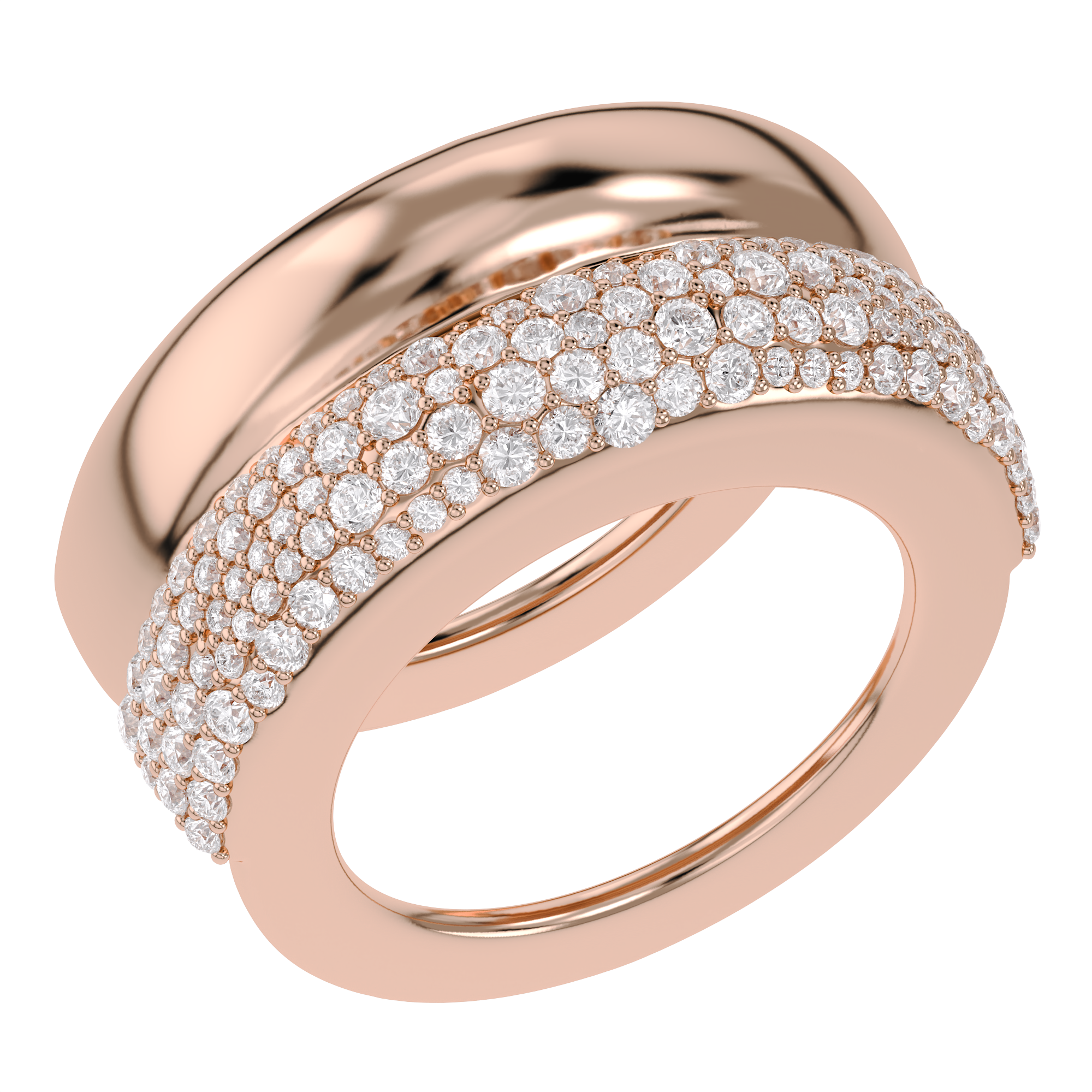 Moissanite studded Luxury statement Oura Ring Jacket