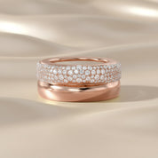 Moissanite studded Luxury statement Oura Ring Jacket