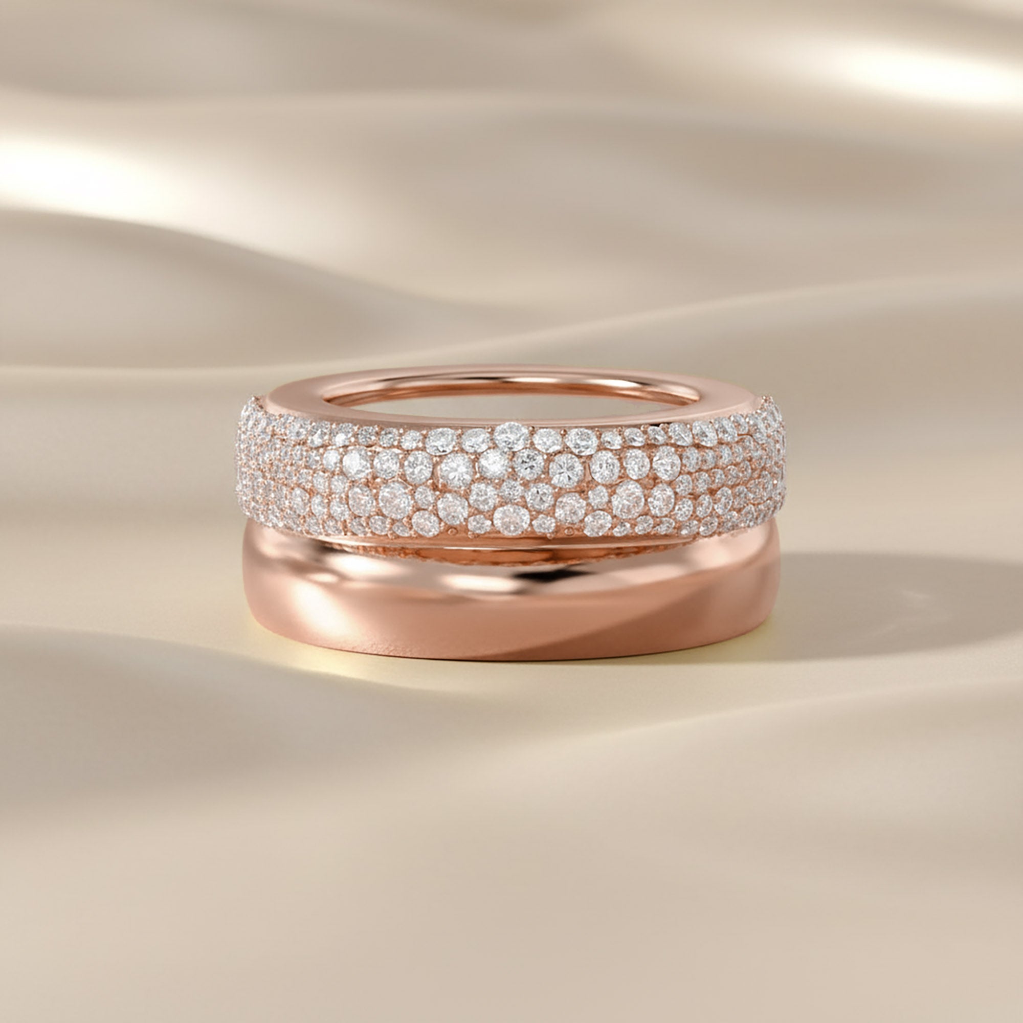 Moissanite studded Luxury statement Oura Ring Jacket