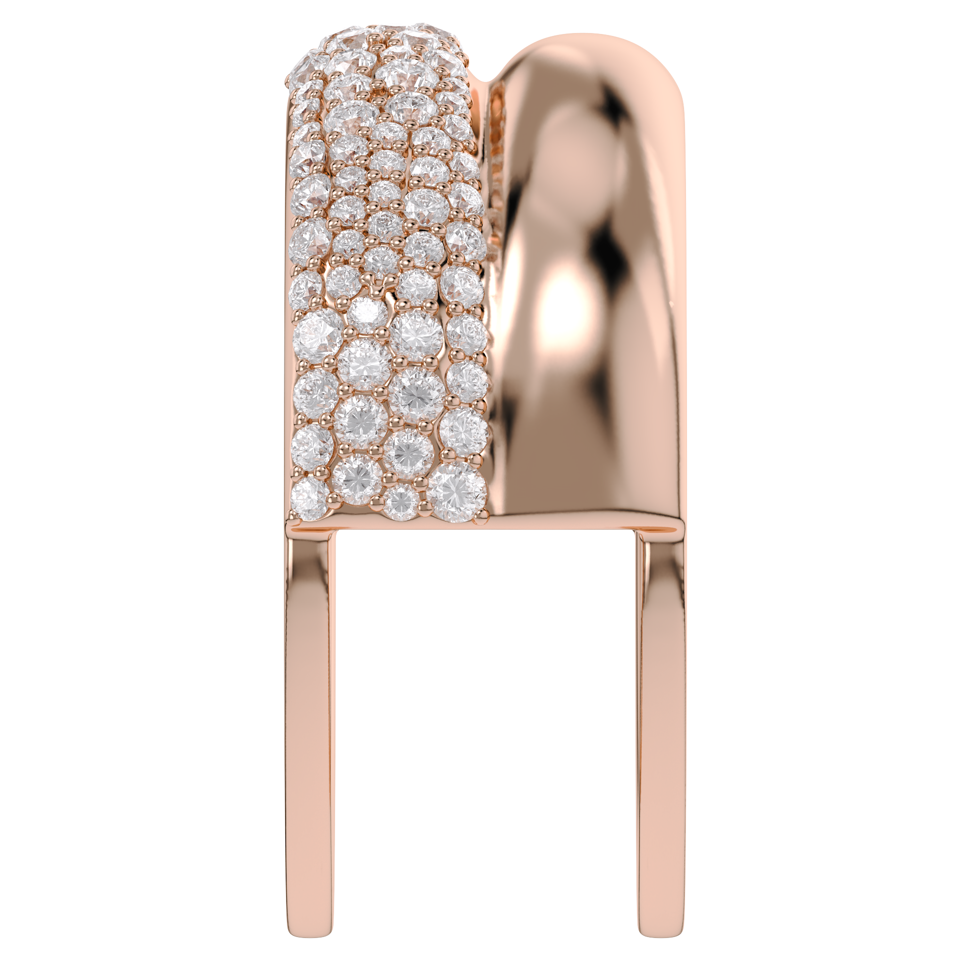 Moissanite studded Luxury statement Oura Ring Jacket