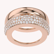 Moissanite studded Luxury statement Oura Ring Jacket