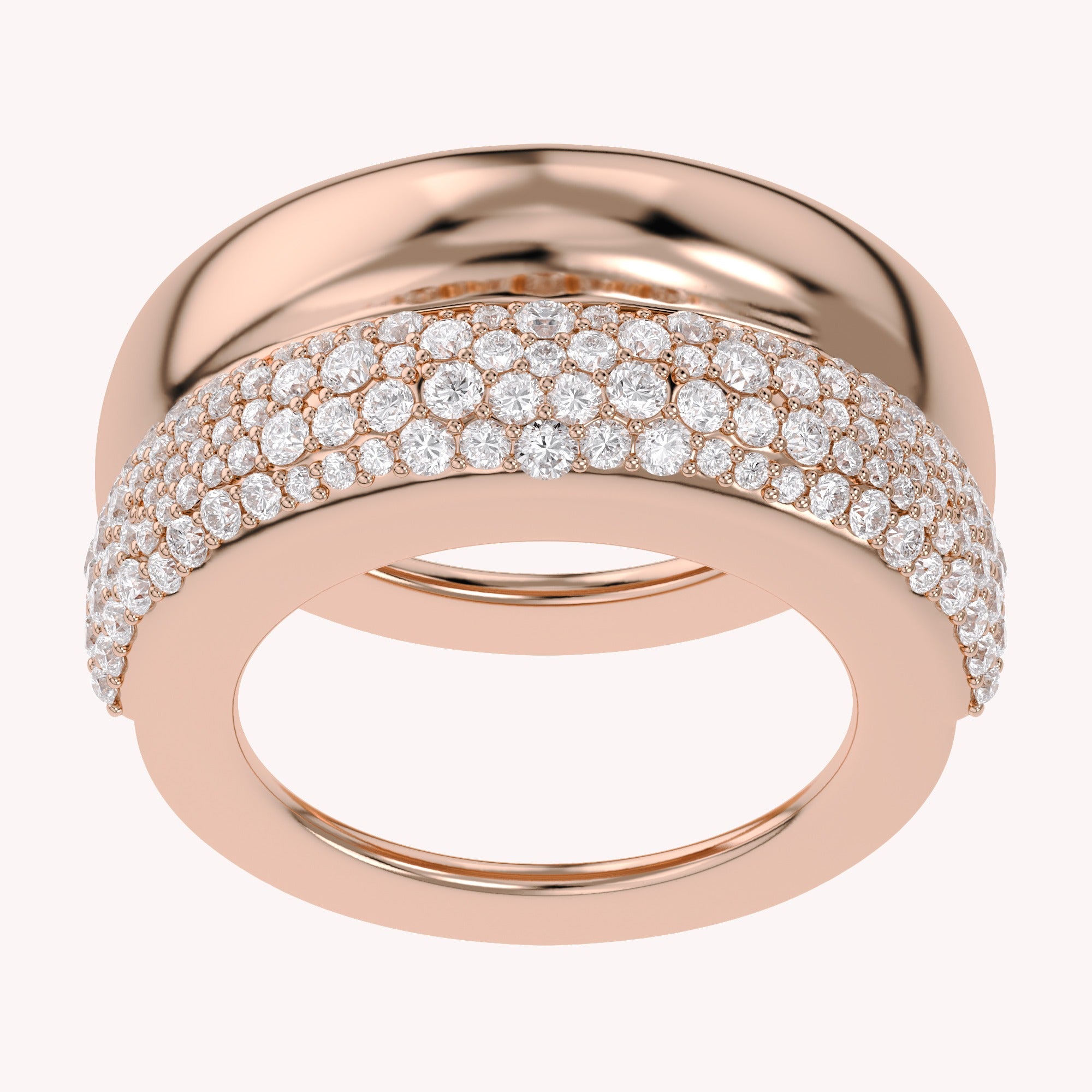 Moissanite studded Luxury statement Oura Ring Jacket
