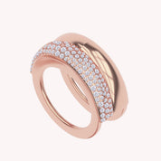 Moissanite studded Luxury statement Oura Ring Jacket