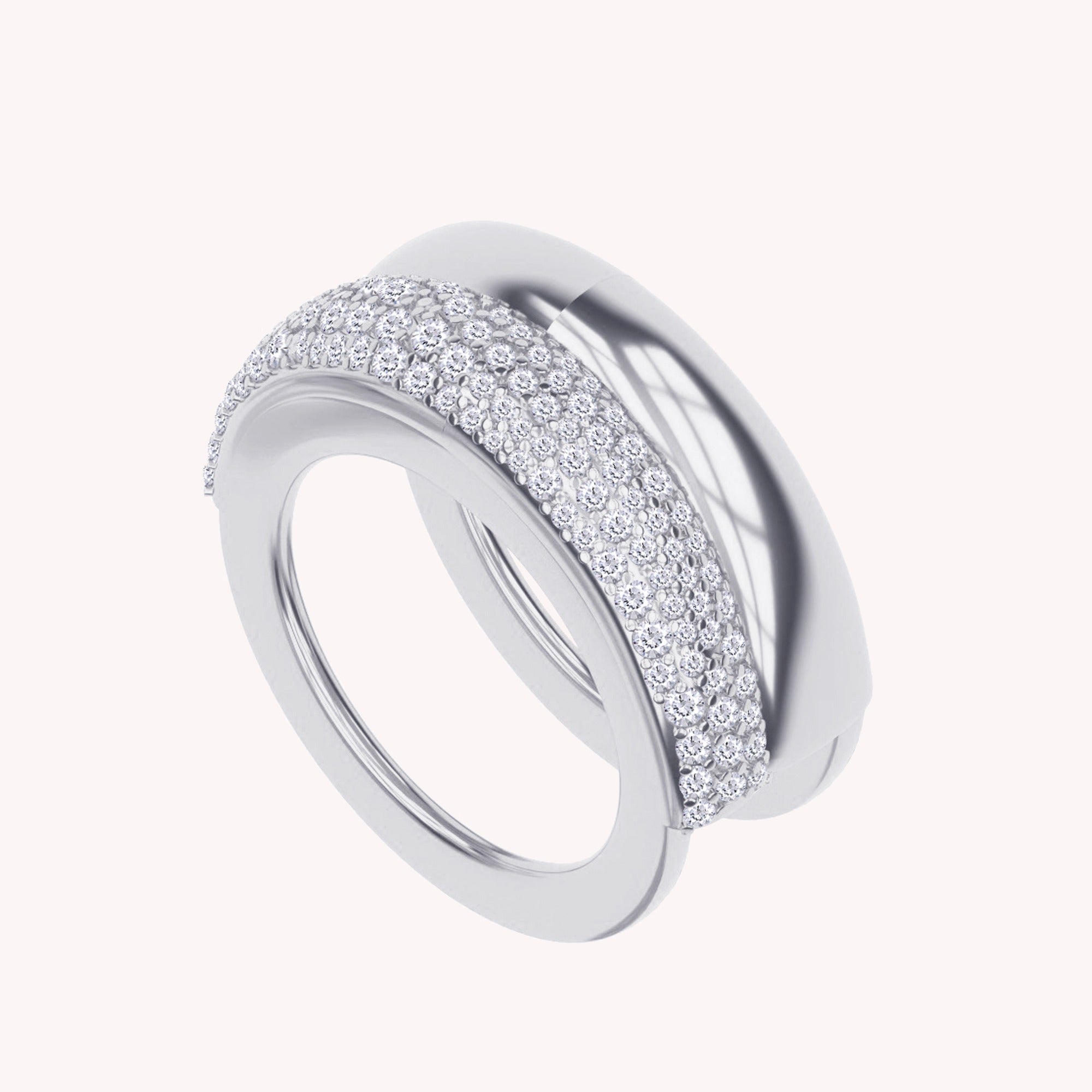 Moissanite studded Luxury statement Oura Ring Jacket