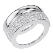 Moissanite studded Luxury statement Oura Ring Jacket