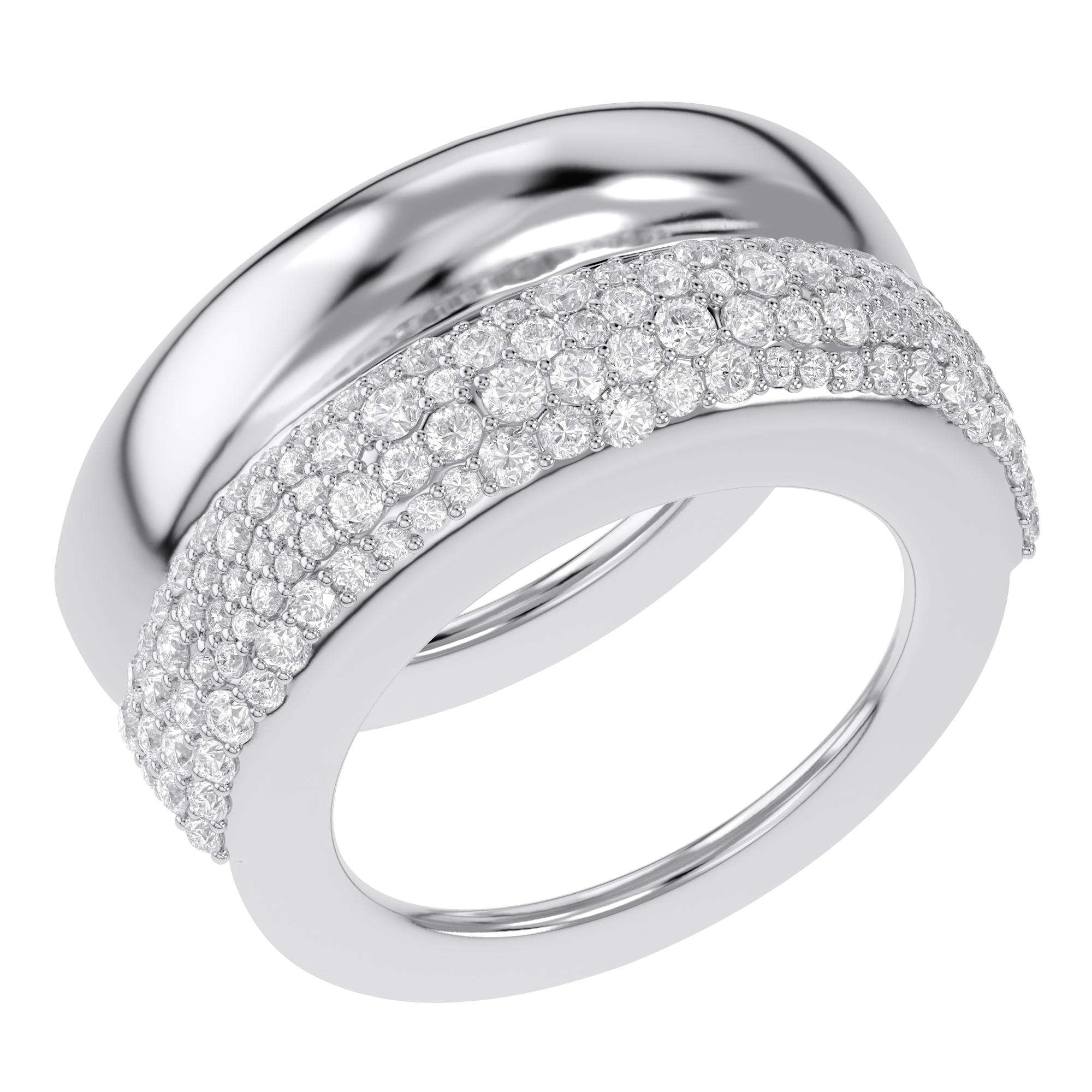 Moissanite studded Luxury statement Oura Ring Jacket