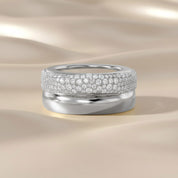 Moissanite studded Luxury statement Oura Ring Jacket