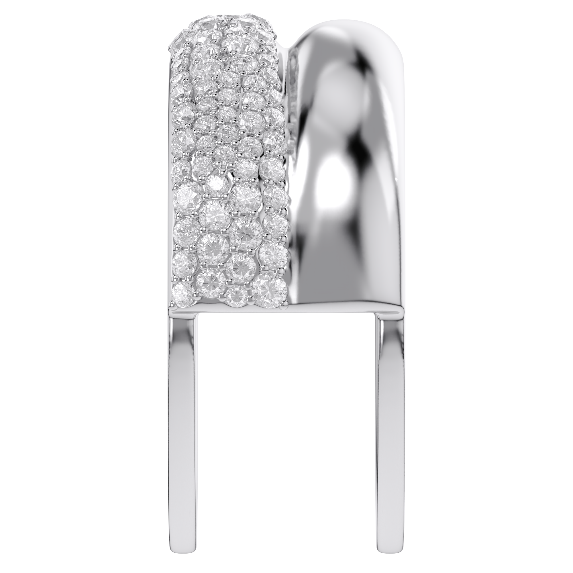 Moissanite studded Luxury statement Oura Ring Jacket