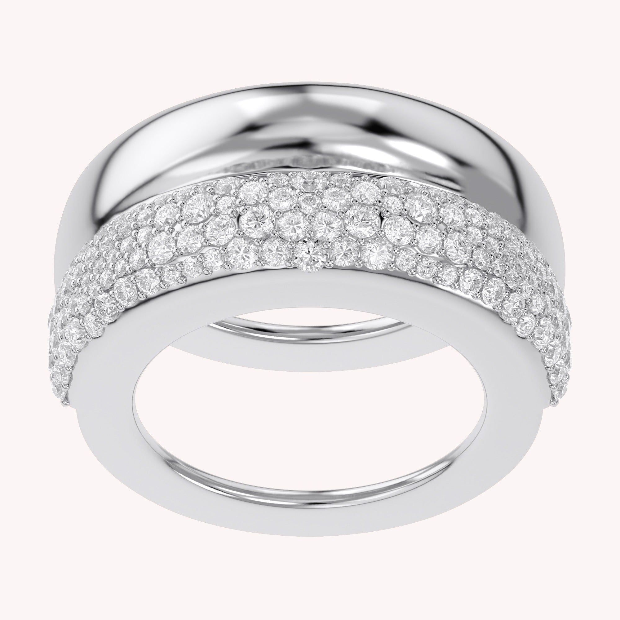 Moissanite studded Luxury statement Oura Ring Jacket