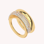 Moissanite studded Luxury statement Oura Ring Jacket