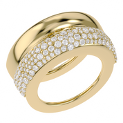 Moissanite studded Luxury statement Oura Ring Jacket