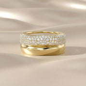 Moissanite studded Luxury statement Oura Ring Jacket