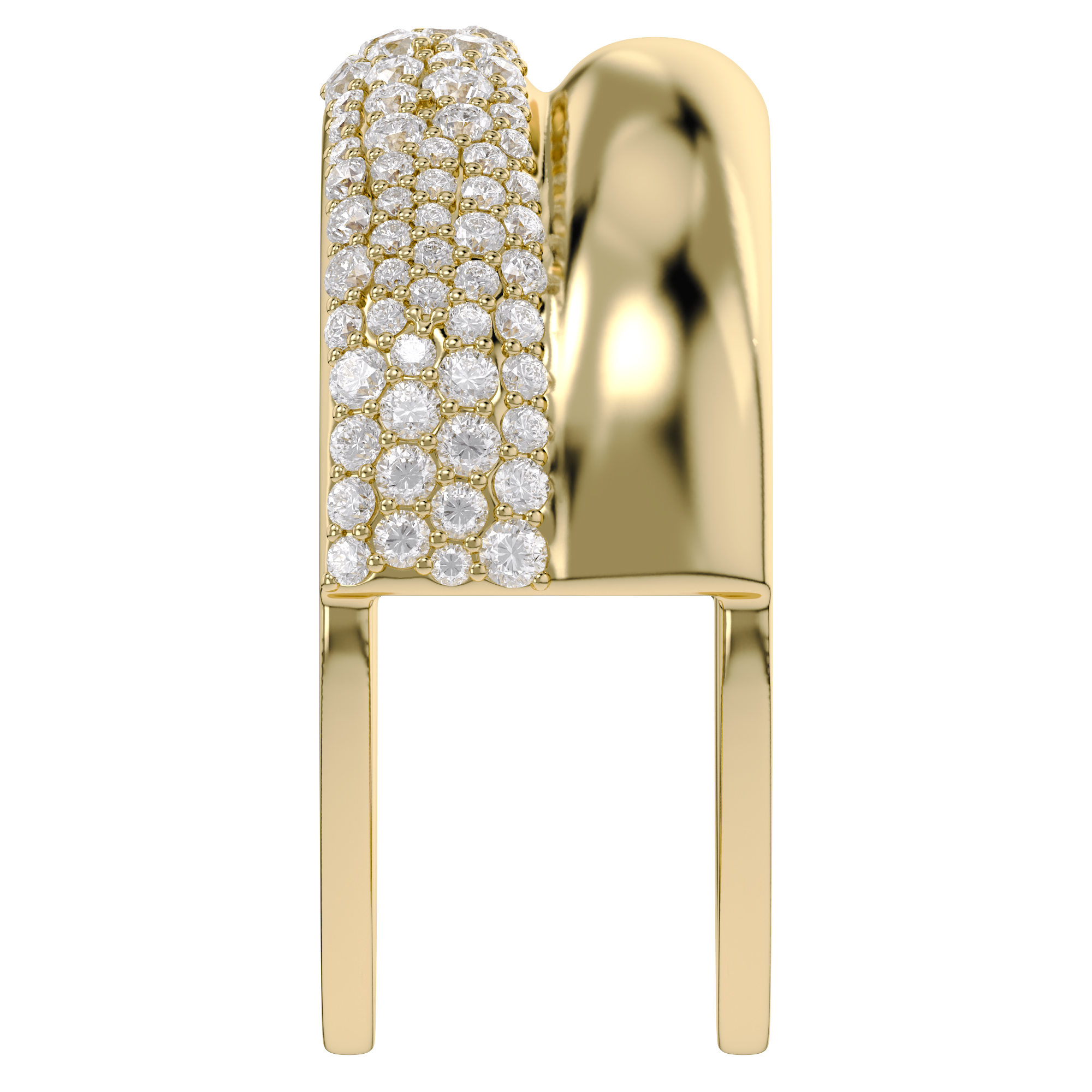 Moissanite studded Luxury statement Oura Ring Jacket