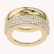 Moissanite studded Luxury statement Oura Ring Jacket