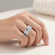 Moissanite studded Luxury statement Oura Ring Jacket