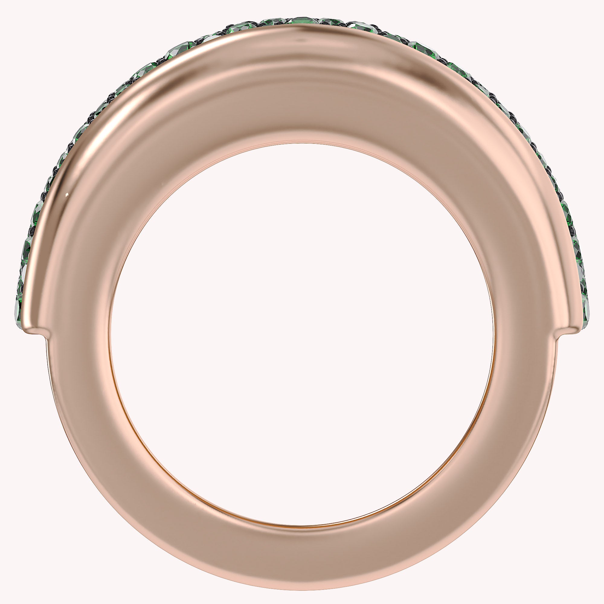 Simulated Green Emerald Luxury Oura Jacket Ring