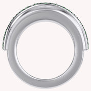 Simulated Green Emerald Luxury Oura Jacket Ring