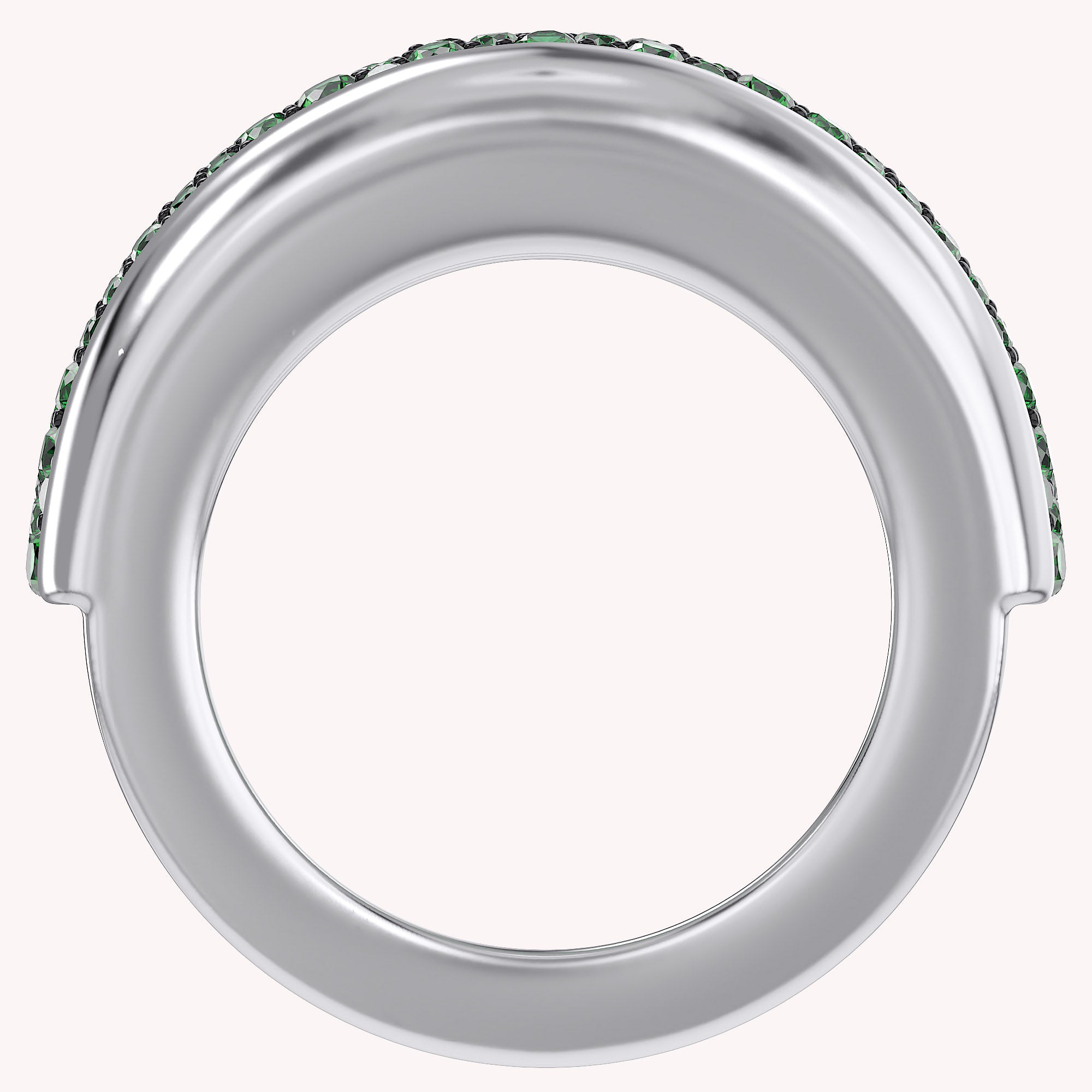 Simulated Green Emerald Luxury Oura Jacket Ring