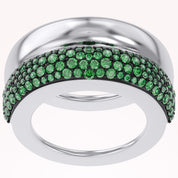 Simulated Green Emerald Luxury Oura Jacket Ring
