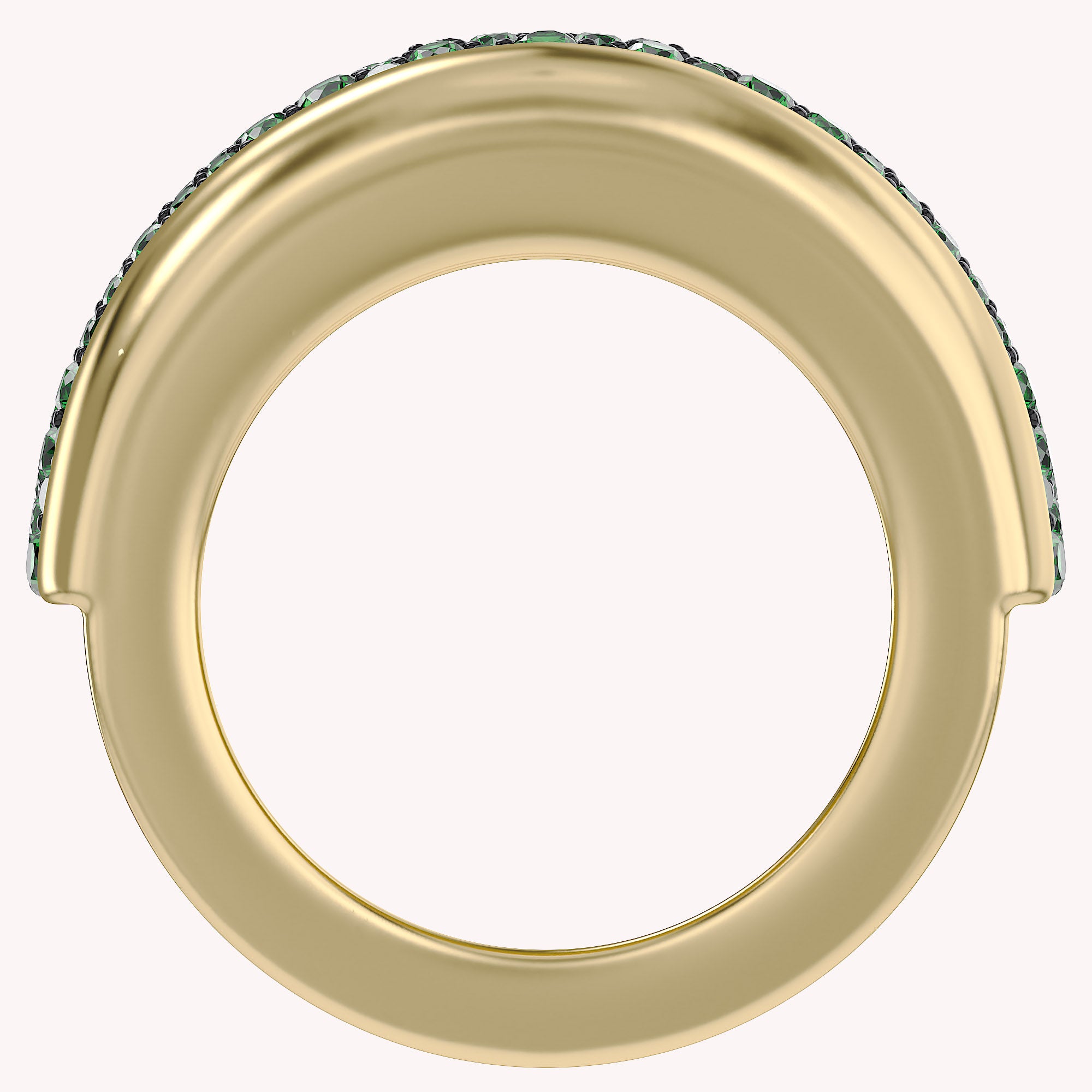 Simulated Green Emerald Luxury Oura Jacket Ring