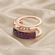 Simulated Ruby Luxury Oura Jacket Ring