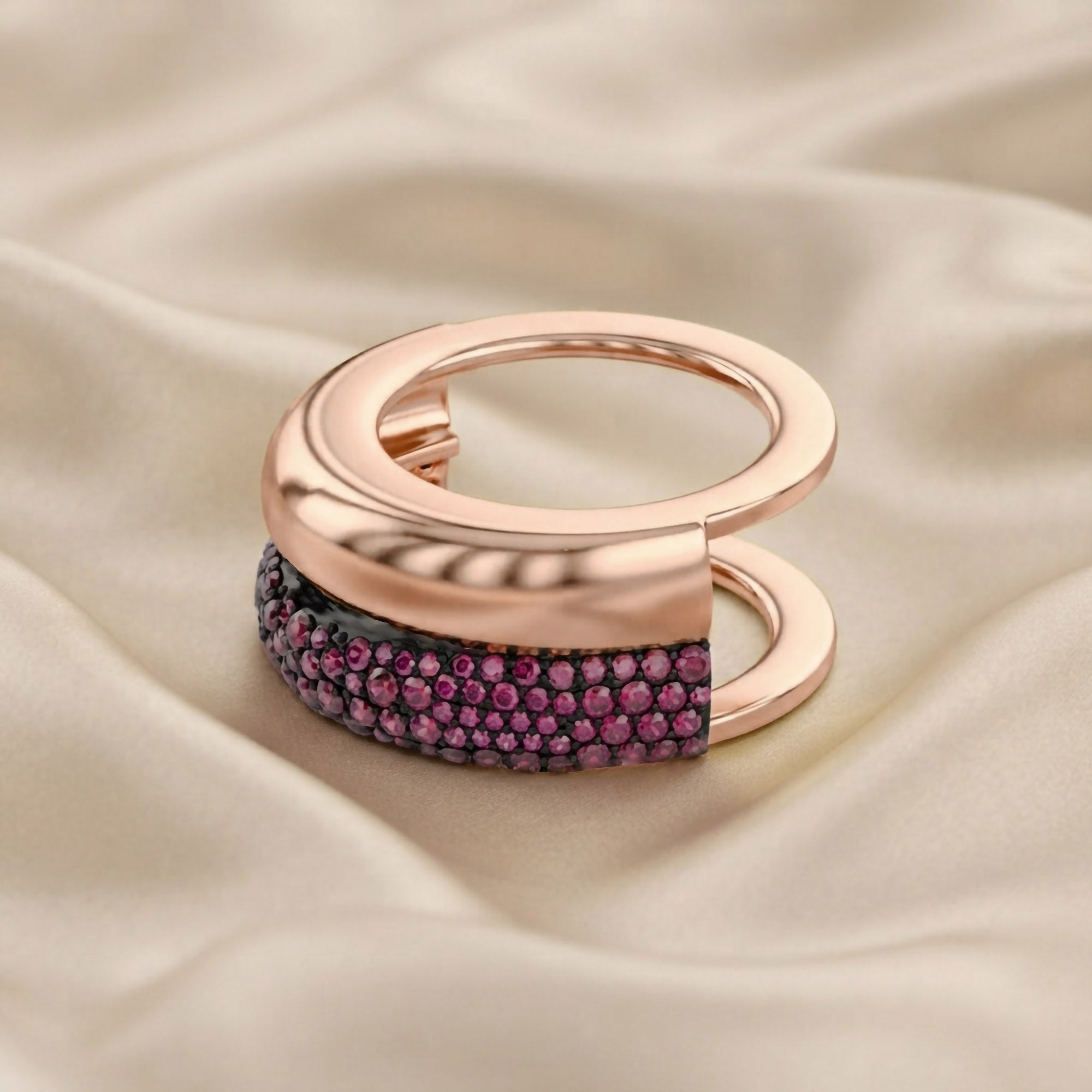 Simulated Ruby Luxury Oura Jacket Ring