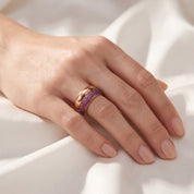 Simulated Ruby Luxury Oura Jacket Ring