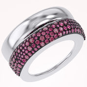 Simulated Ruby Luxury Oura Jacket Ring
