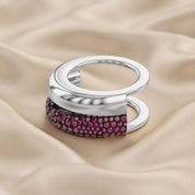 Simulated Ruby Luxury Oura Jacket Ring
