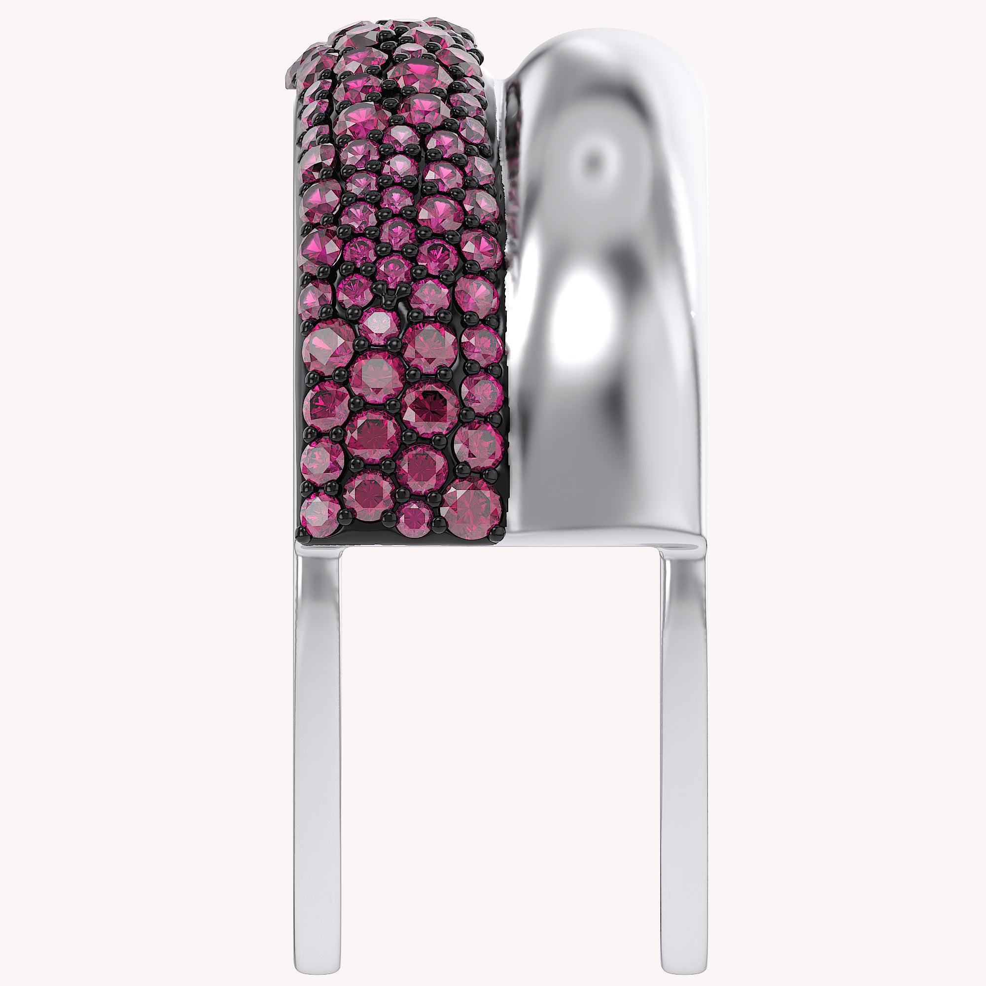 Simulated Ruby Luxury Oura Jacket Ring