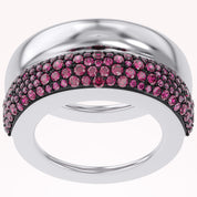 Simulated Ruby Luxury Oura Jacket Ring