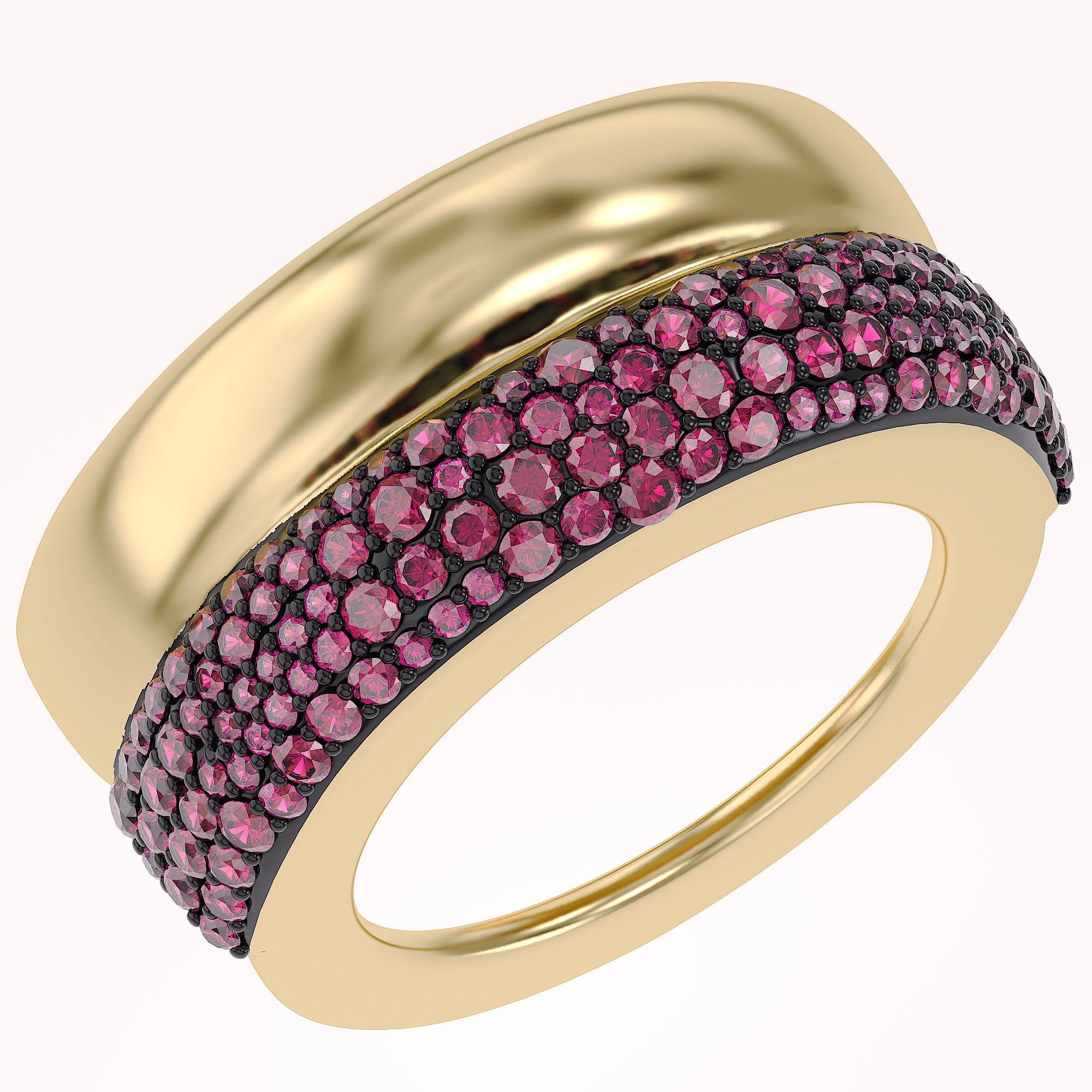 Simulated Ruby Luxury Oura Jacket Ring